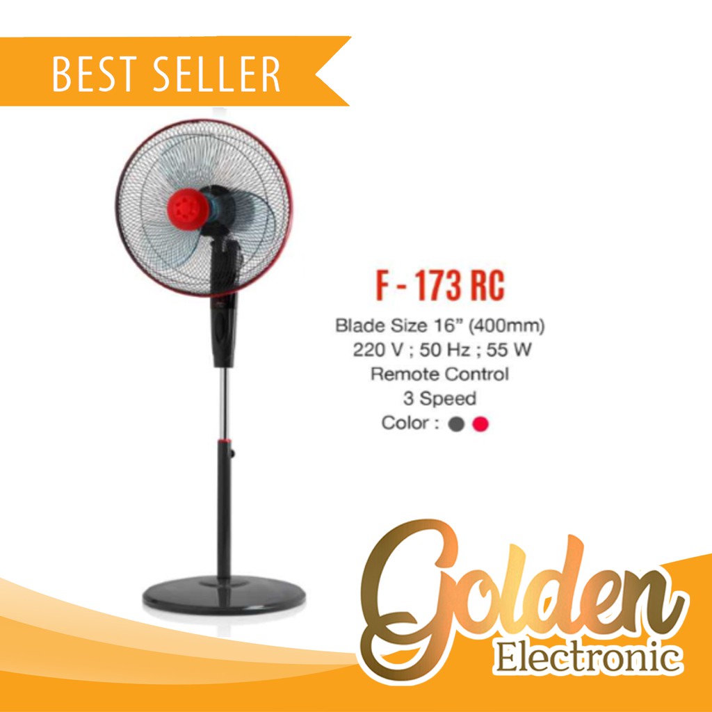 MASPION F-173RC KIPAS ANGIN STAND FAN 16 INCH REMOTE Termurah Surabaya