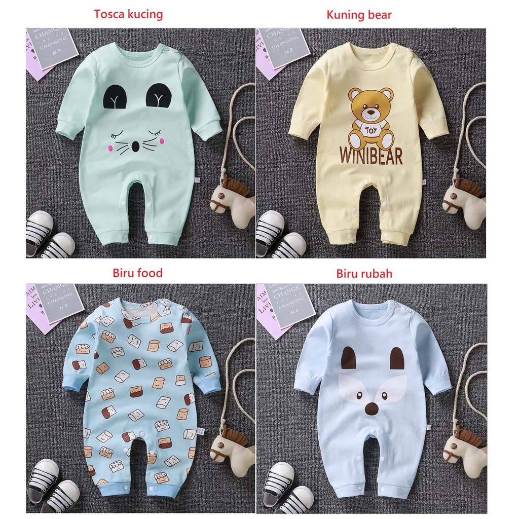 Baju Jumper bayi   /pakaian romper jumpsuit anak bahan halus kualitas premium