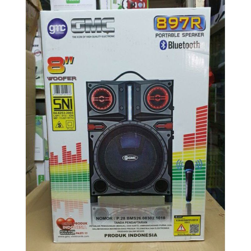 Speaker Bluetooth Karaoke merk GMC 897 R