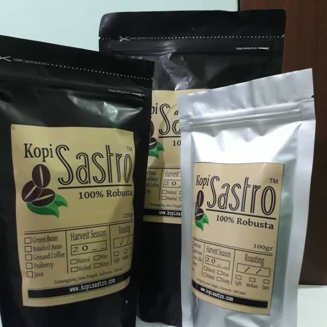 

Kopi Sastro Robusta Bubuk Giling Halus Asli Temanggung