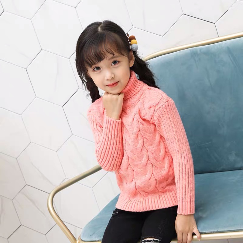 Sweater tebal rajut anak musim dinginwinter pullover turtleneck kids