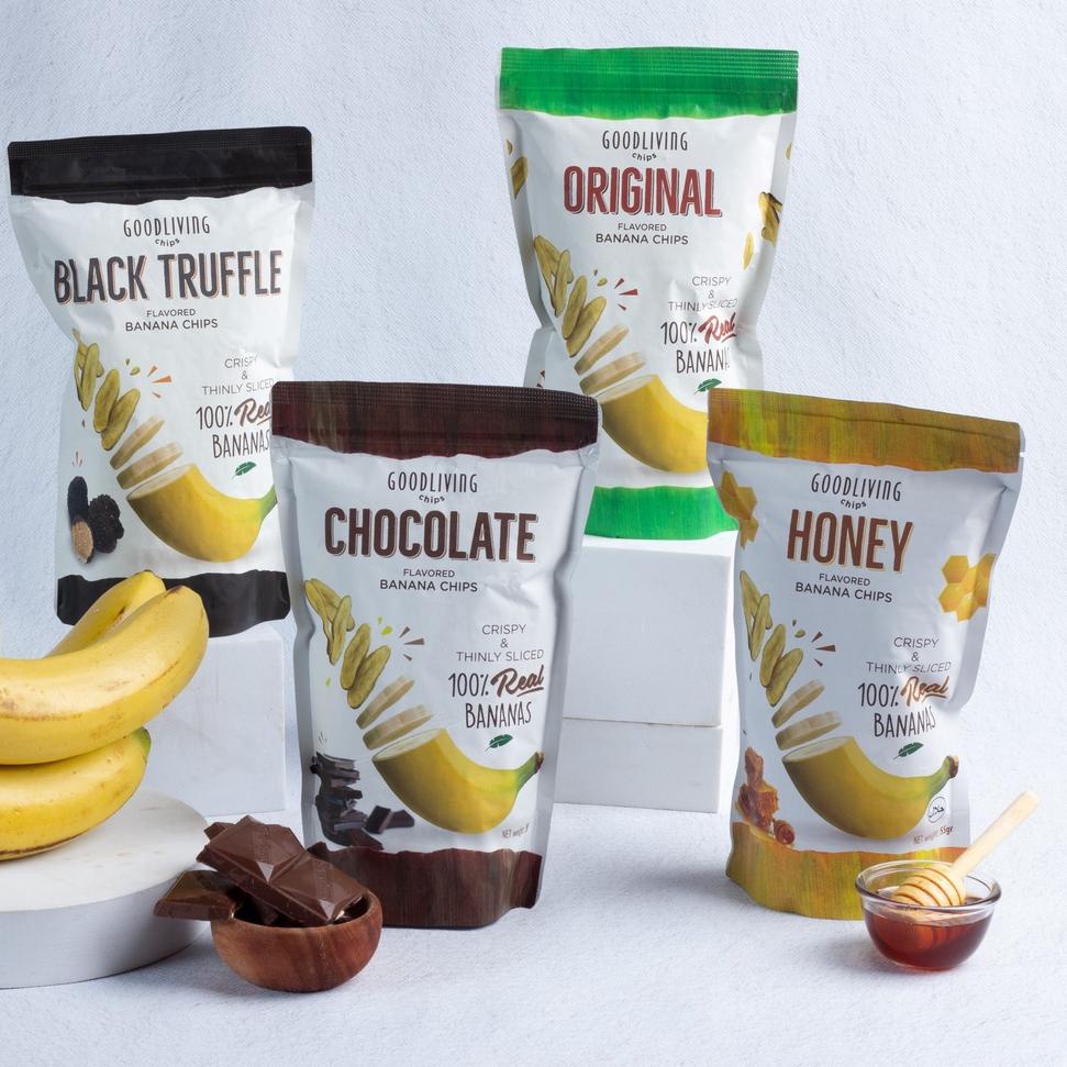

O-OQU ☼ Keripik Pisang Good Living Banana Chips Chocolate 55 gr ✯✯✯✯✯