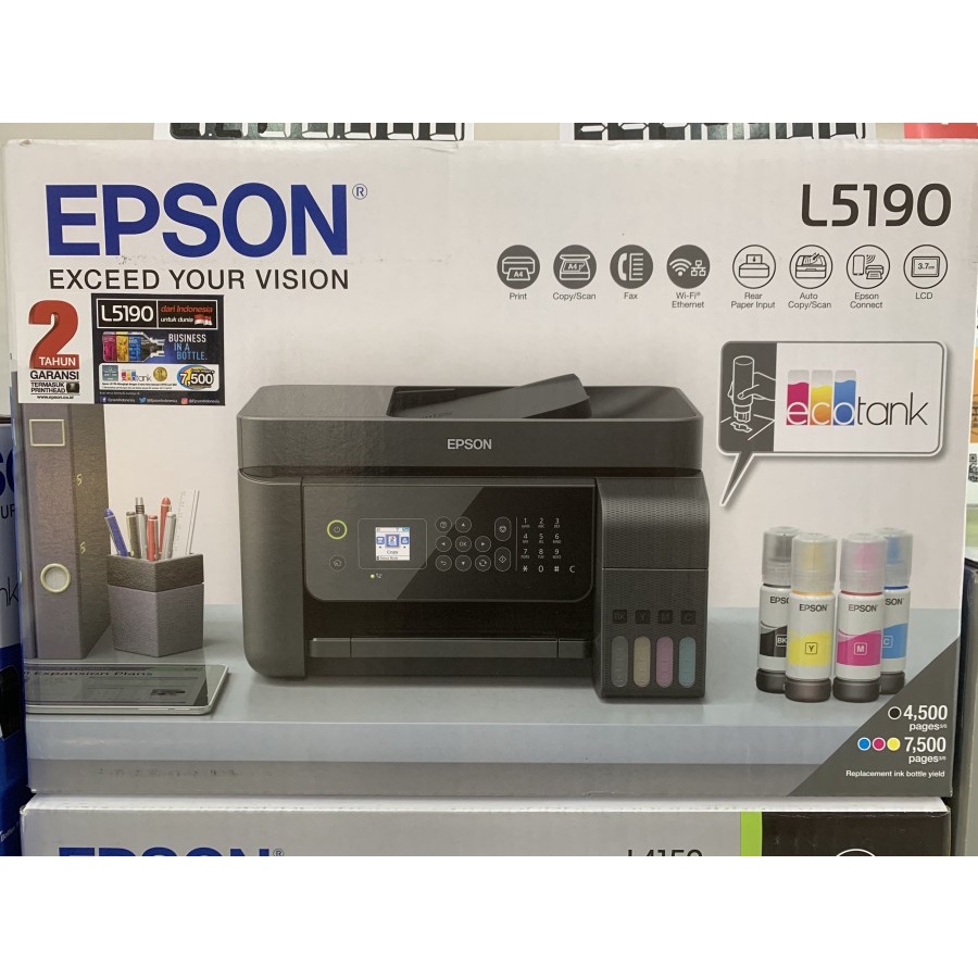 Epson Printer L5290 L5190 All In One WiFi (Print Scan Copy Fax) TINTA ORIGINAL