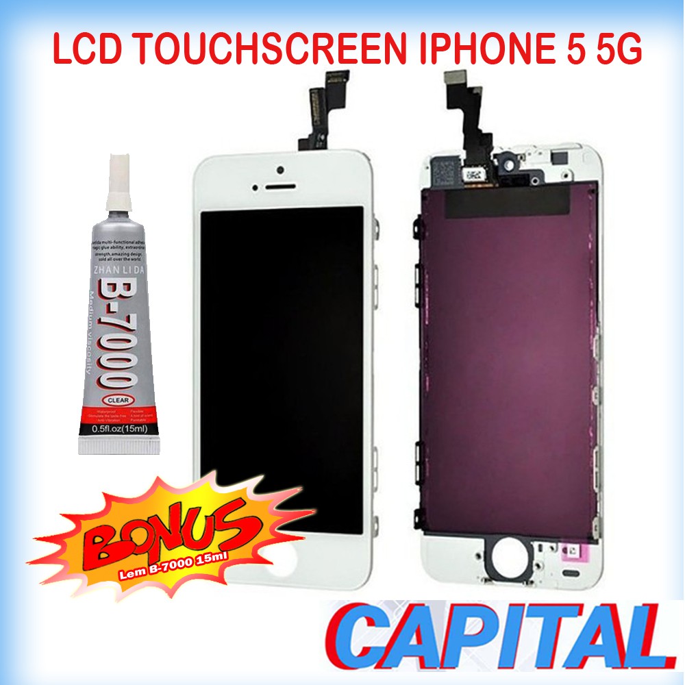 BONUS LEM B7000 LCD TOUCHSCREEN IPHONE 5 IPHONE 5G ORIGINAL NEW