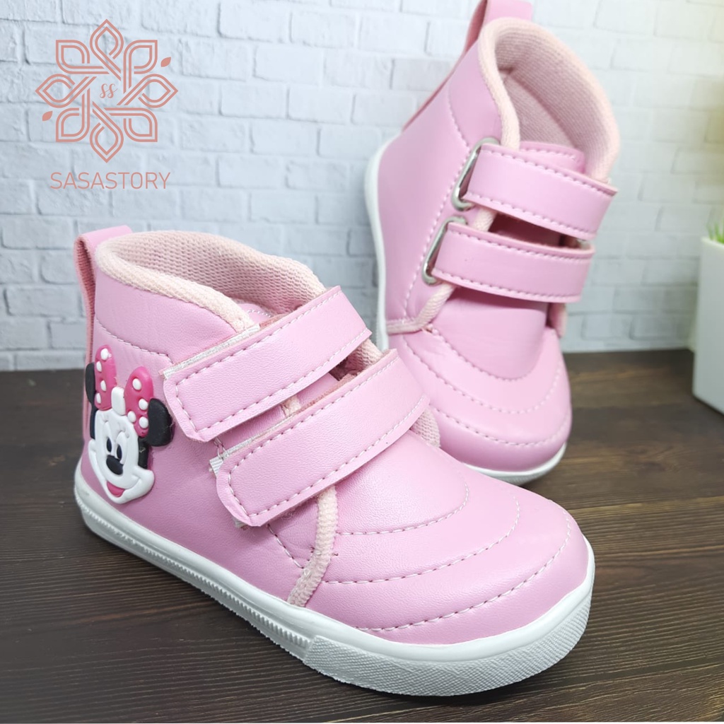 Sasastory Sepatu Boot Anak Perempuan 1 2 3 Tahun Sepatu Boots Anak Perempuan 123 Tahun Sepatu Pesta Anak Karakter Sepatu Casual Sepatu Boot Pink Sepatu Boot Pink Anak  FA11