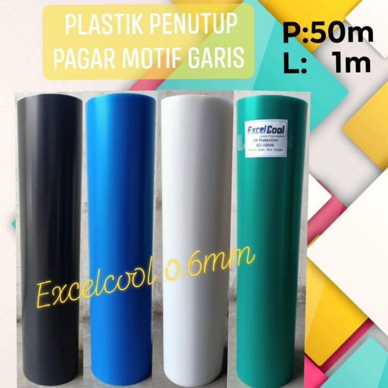 Jual Fiber Pagar Plastik Penutup Pagar Motif Garis Excelcool 06mm