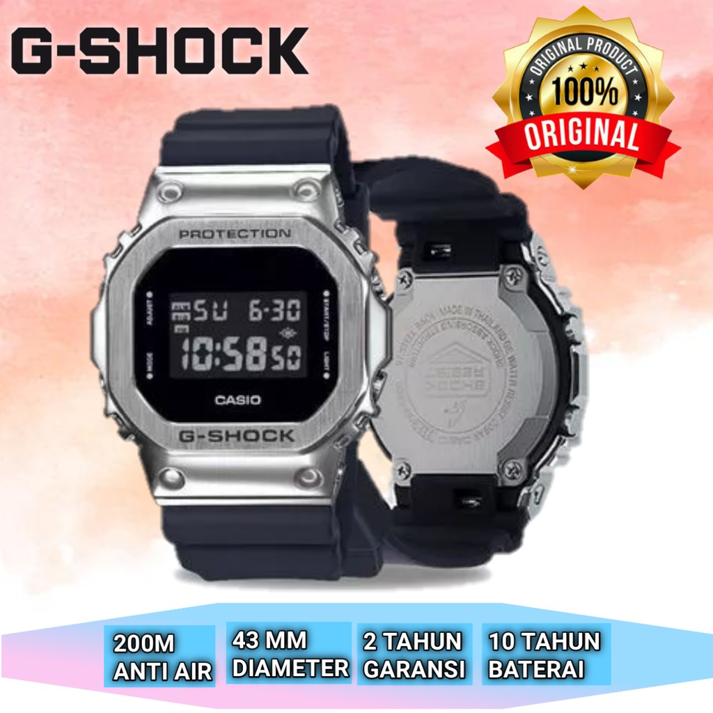 G SHOCK WARNA SILVER JAM DIGITAL JAM TANGAN SPORT PRIA JAM TANGAN PRIA KEREN  JAM TANGAN COWOK CASIO