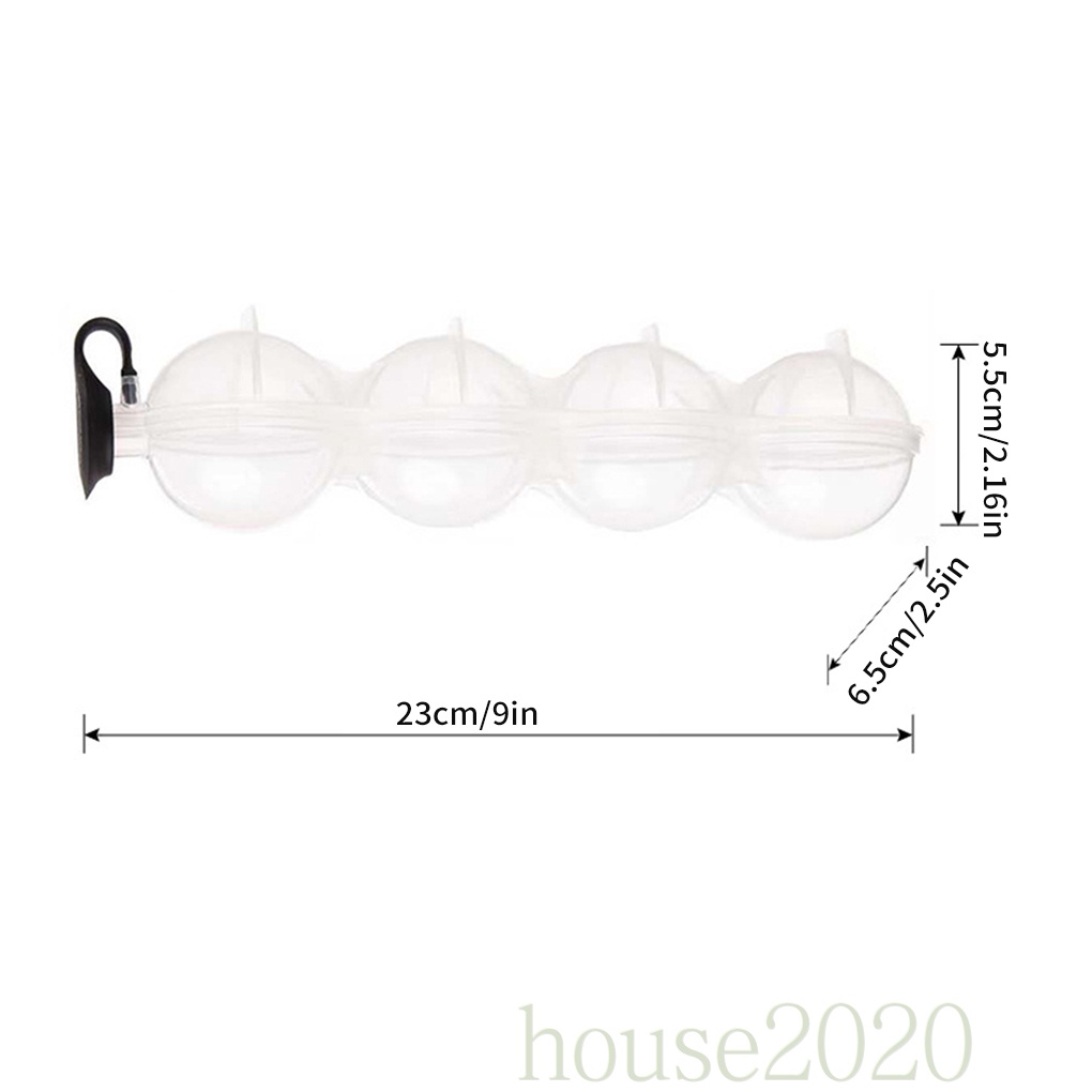 (House2020) Cetakan Es Batu Bentuk Bulat 4 Sekat Bahan Silikon Untuk Pesta / Pub