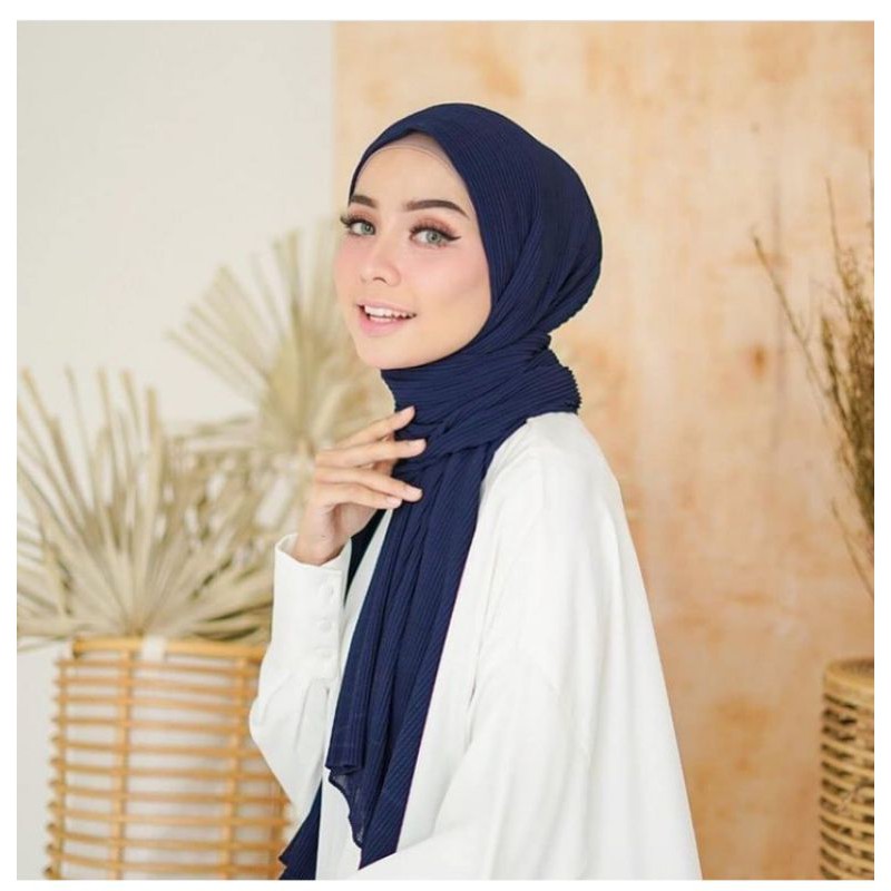 (Bisa COD) Pasmina Plisket Ceruty /Pasmina plisket shawell/Pasmina plated/Pasmina plisket premium-5