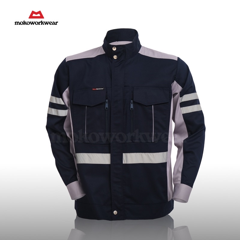 MokoWorkwear - JAKET WEARPACK SAFETY MOKO WORKWEAR GREY NAVY