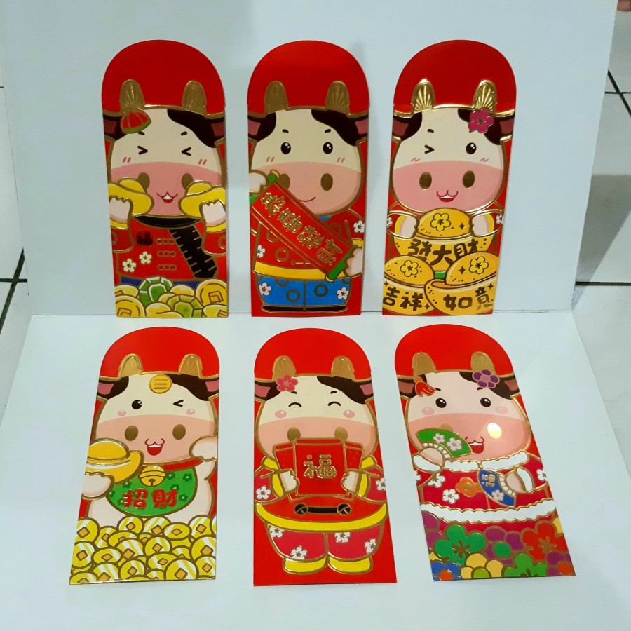 

angpao imlek 2021 shio kerbau LL0341 termurah kertas artpaper premium