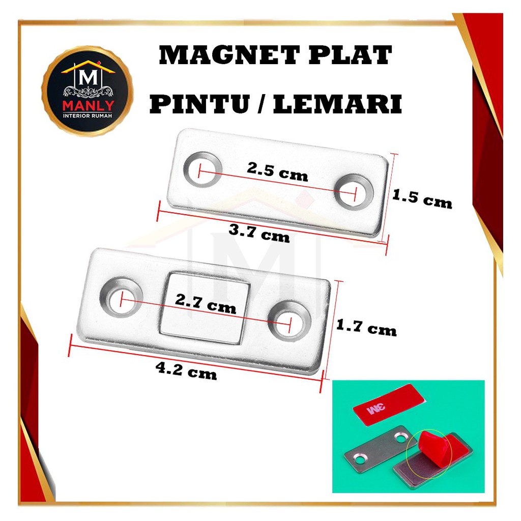 Magnet Catches Door Closer Magnetic Door Closer Stopper / Penutup pintu lemari magnet / Magnet Pintu FREE SEKRUP