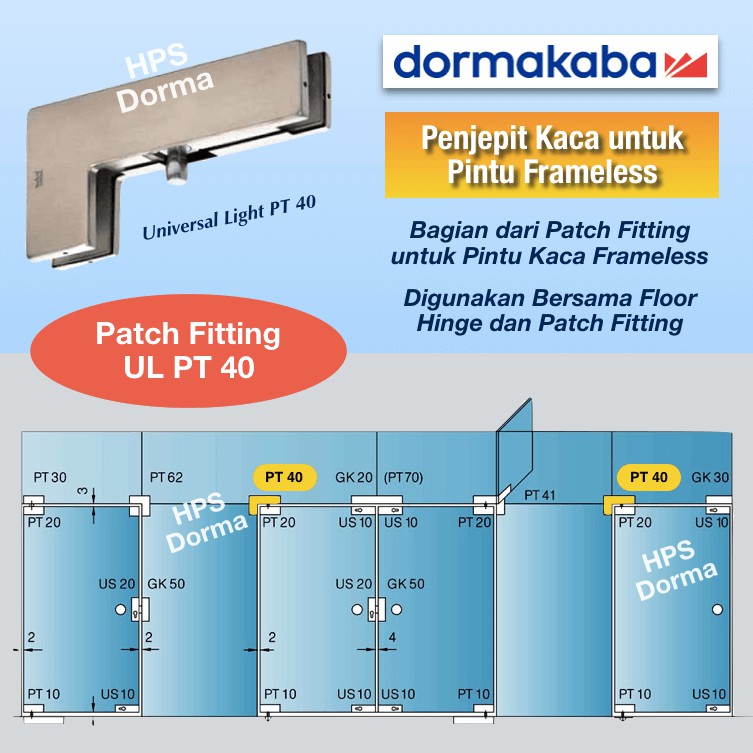 Patch Fitting Dorma UL PT 40