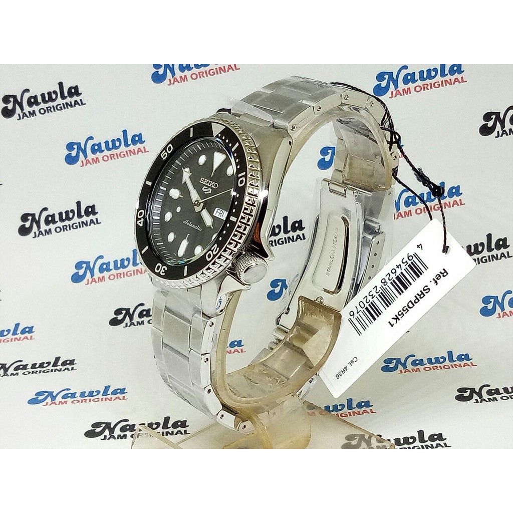 Seiko 5 Sports SRPD55K1 Automatic Black Dial - Jam Tangan Pria SRPD55