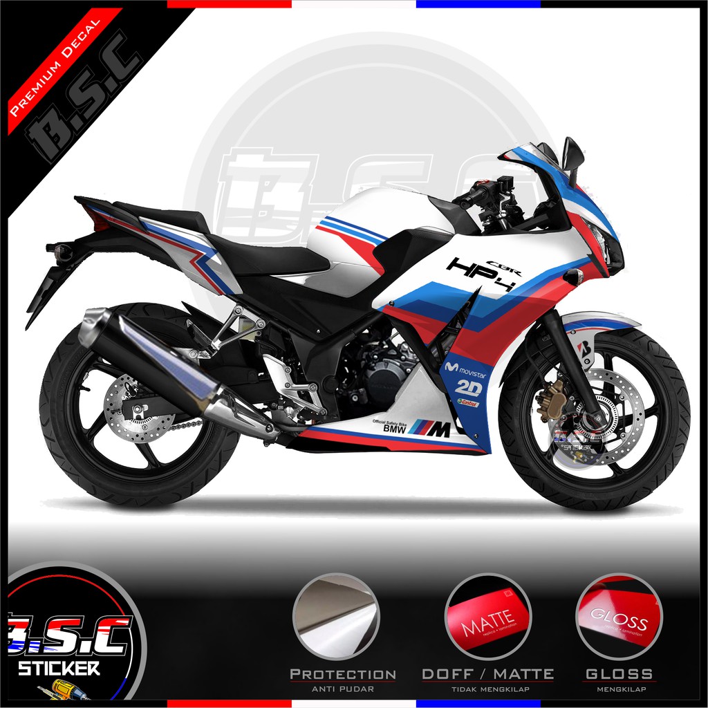 Sticker Decal CBR K45 Motif BMW Livery (White)