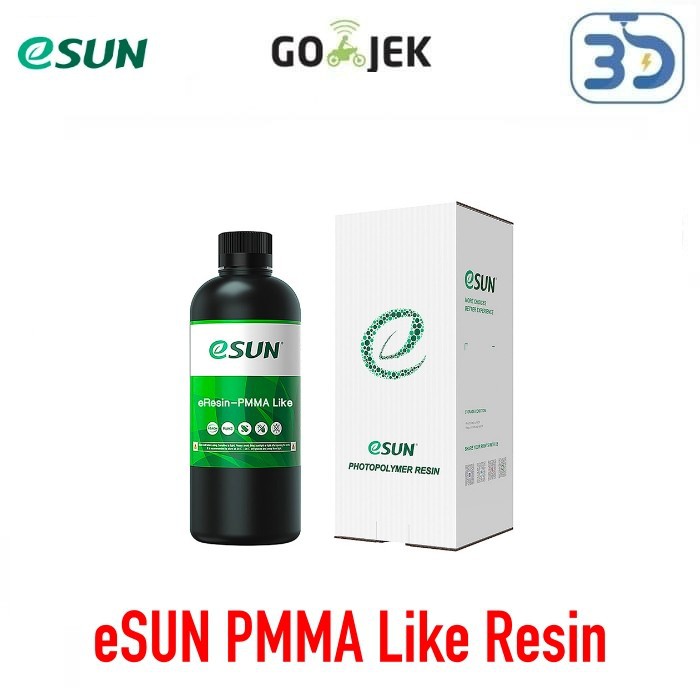 eSUN PMMA Transparent Clear 1 Liter Bottle for DLP MSLA 3D Printer