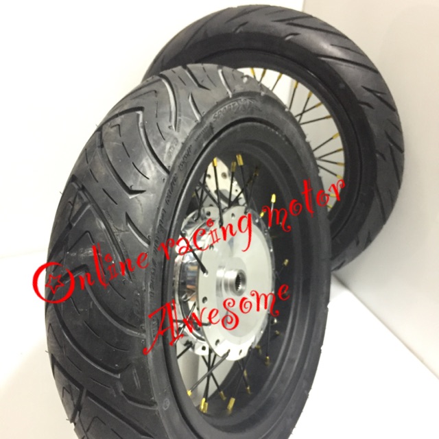 Velg yamaha nmax ring14 sepaket ban jari&quot; velg tapak lebar 250x350 rakit jadi