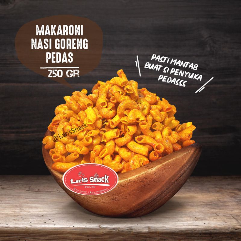 

Makaroni Nasi Goreng Pedas Gurih Renyah Snack Kiloan 250gr