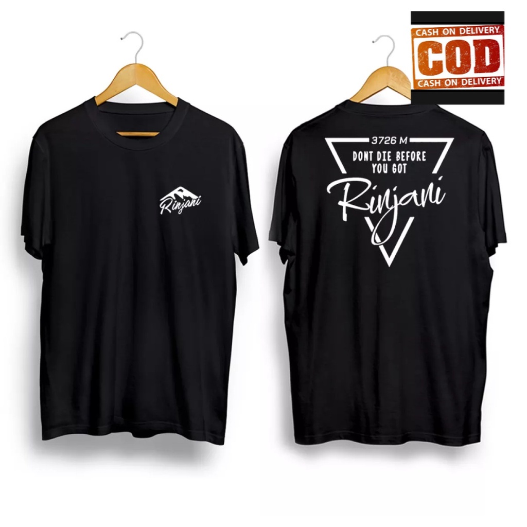 (COD) KAOS GUNUNG RINJANI /  PENDAKI /  HIKING /  PETUALANG / TSHIRT BAJU PRIA KEREN