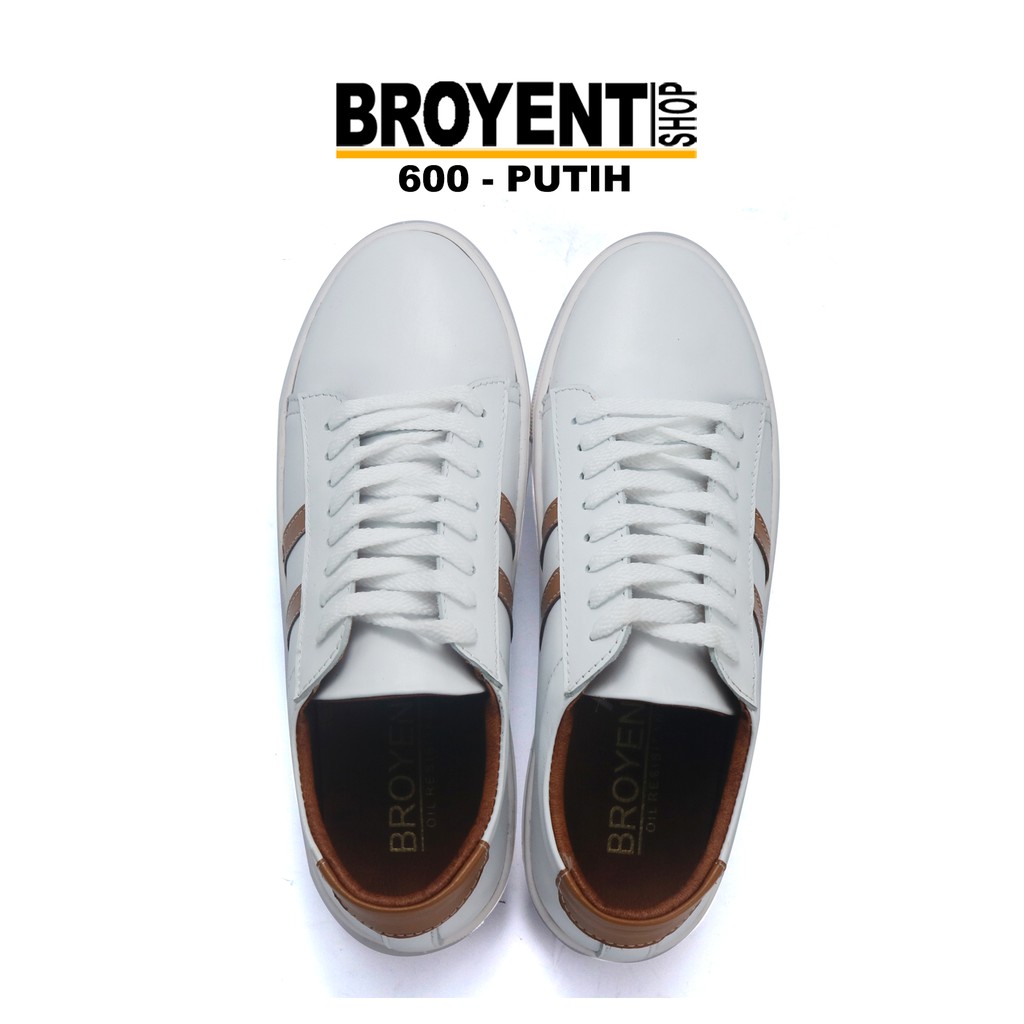 Sepatu Sneakers Casual Kulit putih asli 600