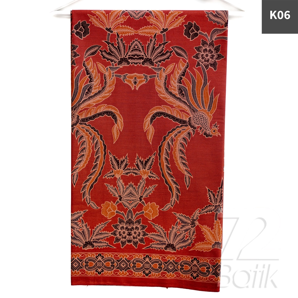 KAIN BATIK PREMIUM Bahan Katun Motif Peksi Asmoro Warna Putih Susu Coklat Orange 721835 Cap 72 Jarik Jarit Samping Kebat Panjang Batik Katun Modern Premium Bahan Seragam Batik Pernikahan Kantor Keluarga Murah Kamen Jadi Batik Bali Lembaran