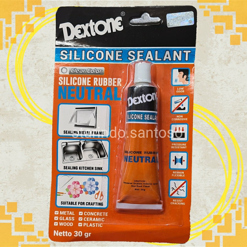 LEM KACA BENING 85 gram 30gr material lem silikon serbaguna kaca keramik plastik silicone sealant clear