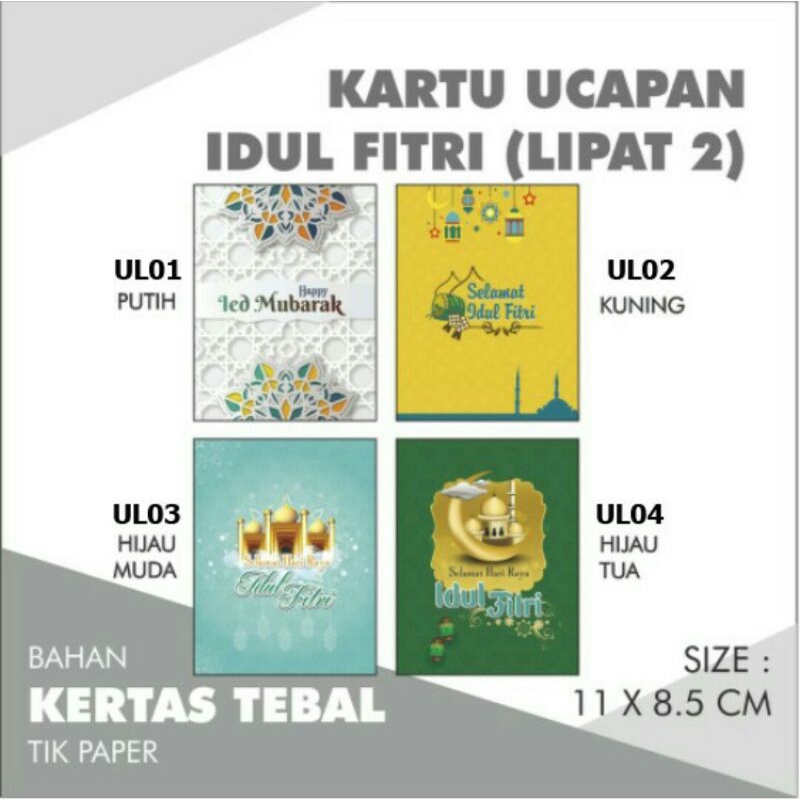 Kartu Ucapan Lebaran Idul Fitri Hampers Tag Card