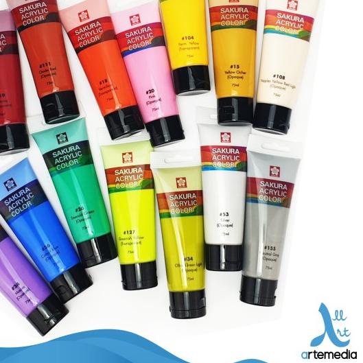 

☎ Cat Akrilik Sakura 75ml Acrylic Color Paint - 03/03 - Orange ❁