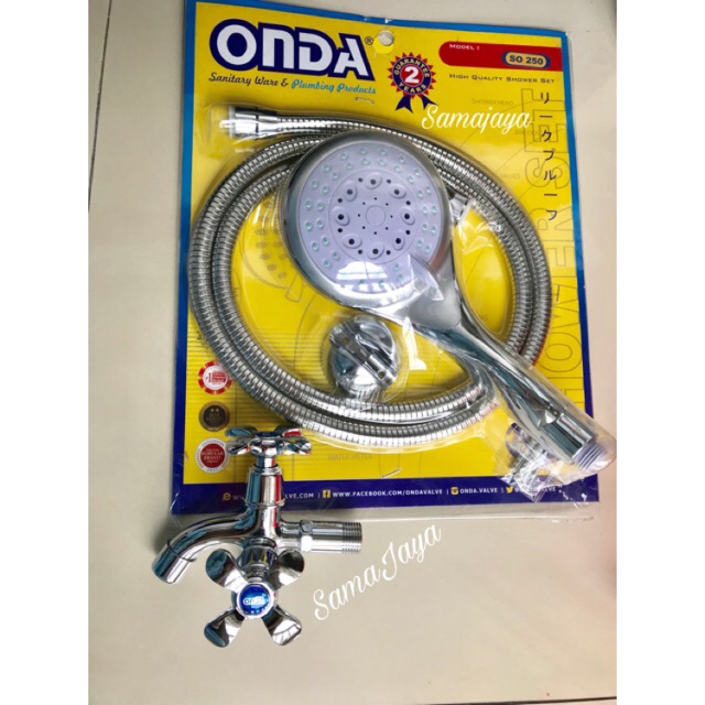 Paket Hand SHOWER MANDI ONDA Besar SO 250 ONDA + komplit kran cabang onda K407 . japan quality