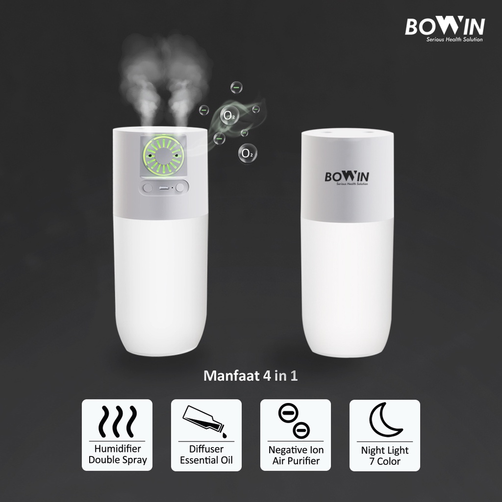 Bowin Oxy H2O (4in1: Air Humidifier, Purifier, Diffuser, &amp; Night Light)