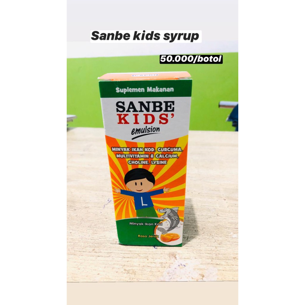 SANBE KIDS EMULSION - VITAMIN NAFSU MAKAN anak AMAN MURAH  daya tahan tubuh cegah virus minyak