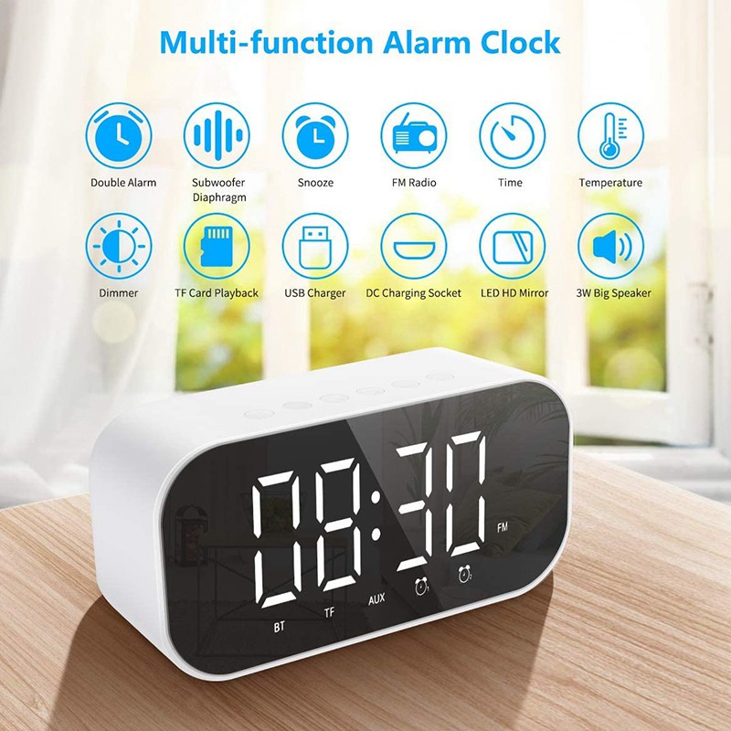 Jam Alarm Digital Dengan Bluetooth Speaker Dan Radio Fm Untuk Samping Tempat Tidur Shopee Indonesia - roblox alarm clock id