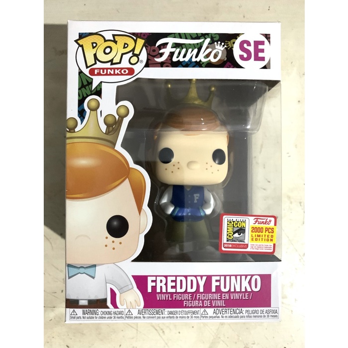 Funko POP - Freddy Funko Letterman Blue Varsity Jacket [SDCC 2018]