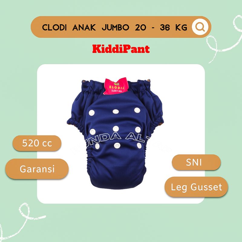 Clodi Jumbo Popok Kain Anak Klodiz Kiddipant 20 - 35 kg