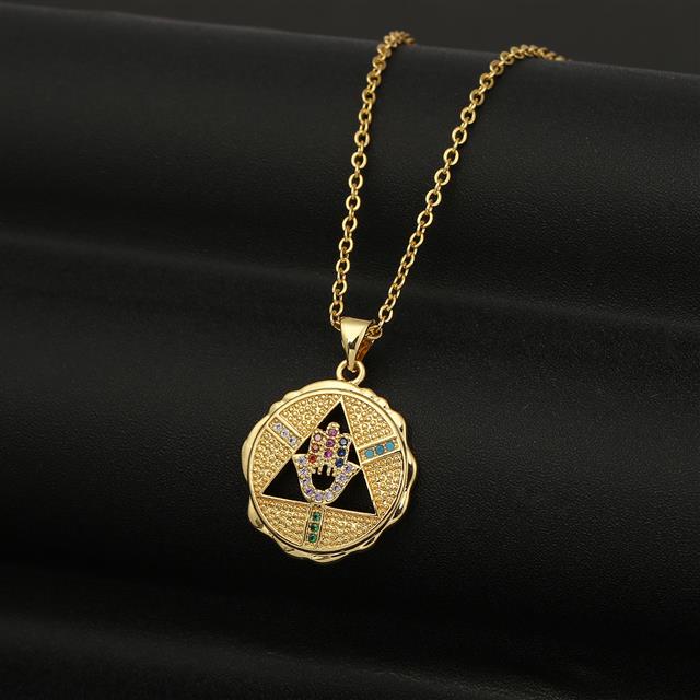 Wanita retro kecil liontin micro zircon-meletakkan kalung dingin ornamen aksesoris