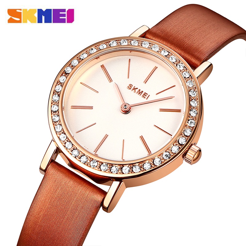 SKMEI 1969 Jam Tangan Wanita Analog Casual Quartz Tali Kulit WATCHKITE WKOS