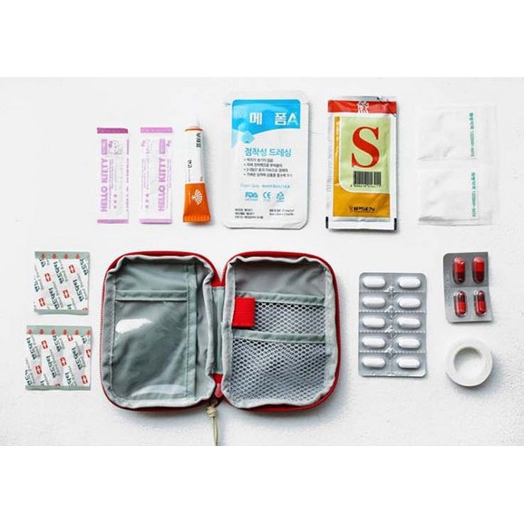 (MAINANKYU)  Le Around Tas Mini Obat P3K - A3079 - Red