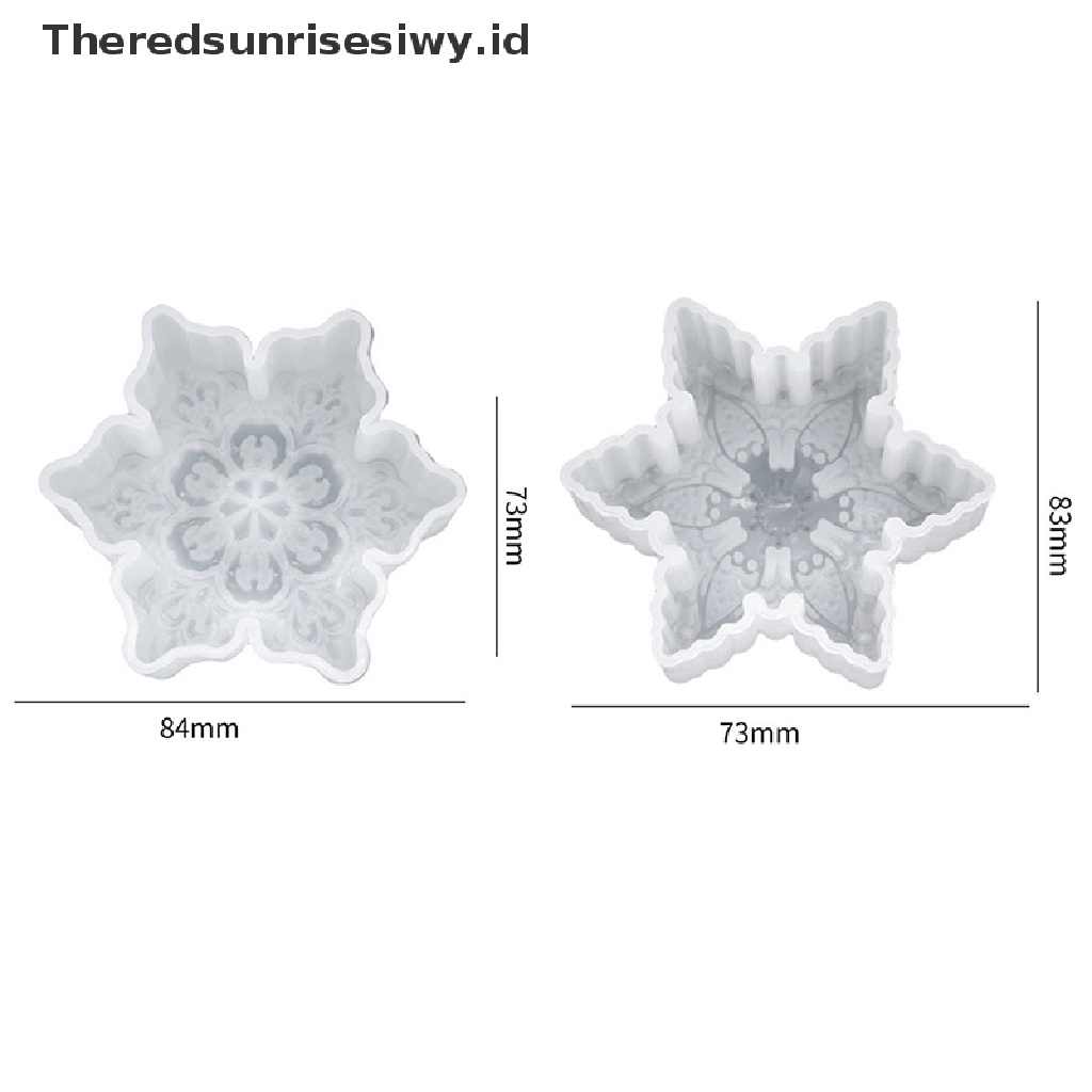 # Alat Rumah Tangga # Cetakan Sabun / Cokelat / Permen Bentuk Snowflake Natal Bahan Silikon Untuk Dekorasi DIY