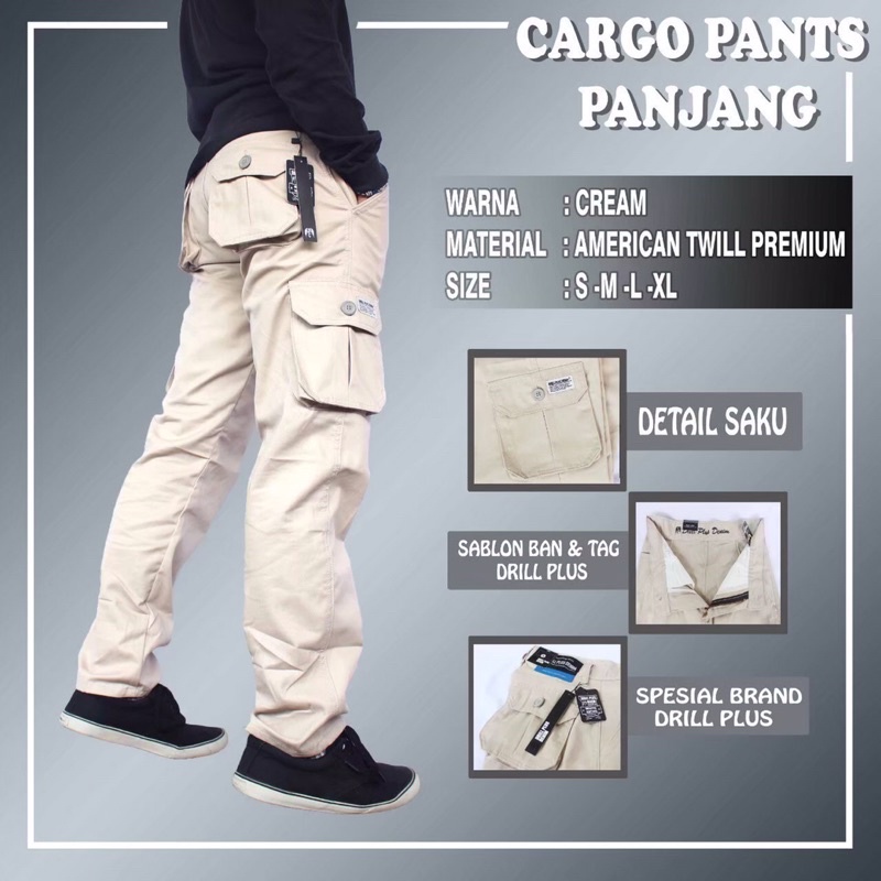 CELANA DISTRO PRIA CARGO PANJANG