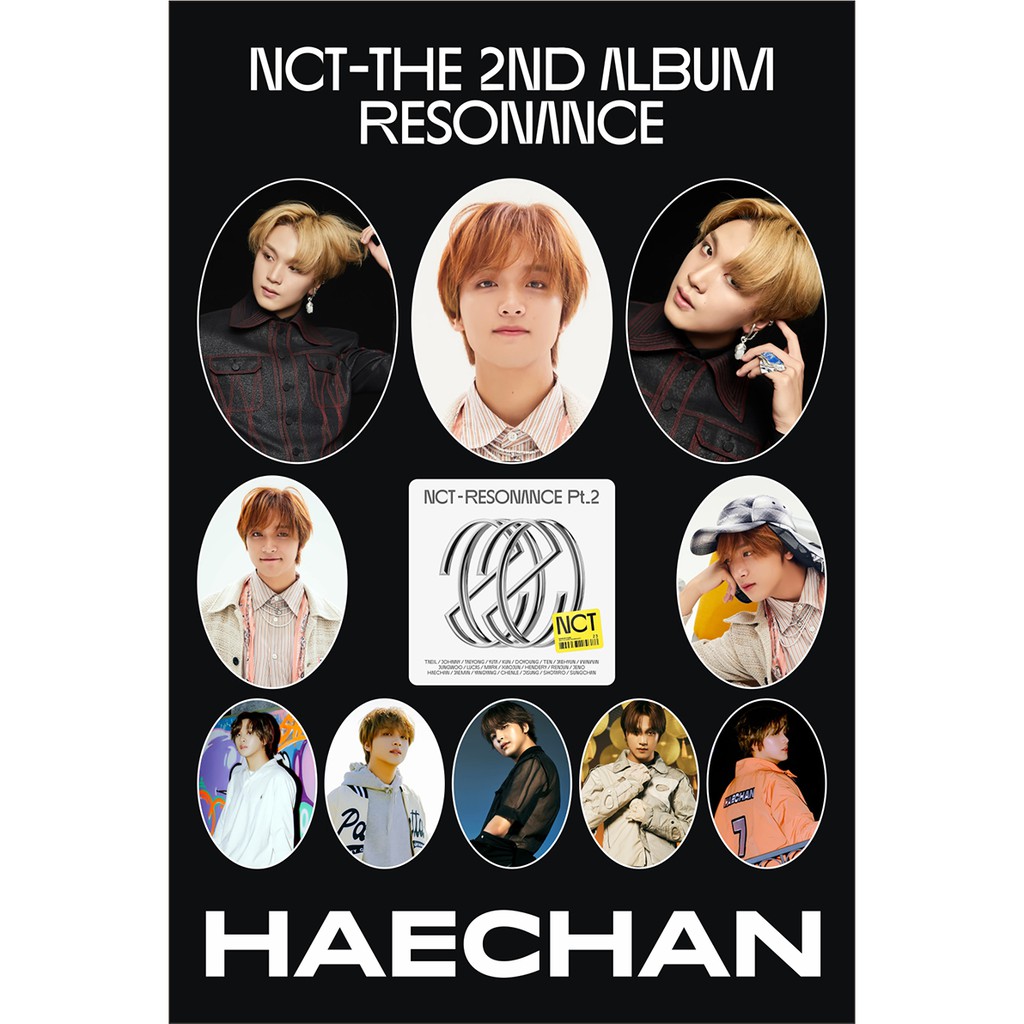 Stiker nct 127 haechan Kpop sticker a6 Nct 2020 Resonance arrival