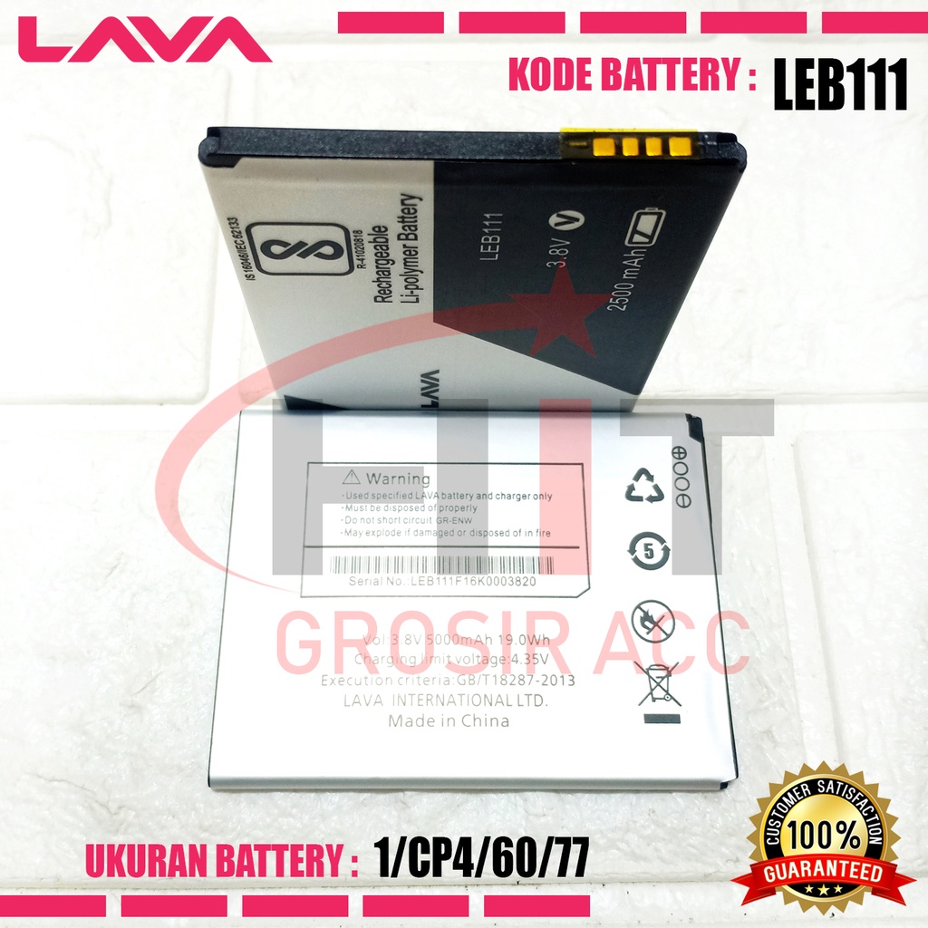 Baterai Lava LEB 111 / Battery Iris 820 / Iris 80 / Iris 60