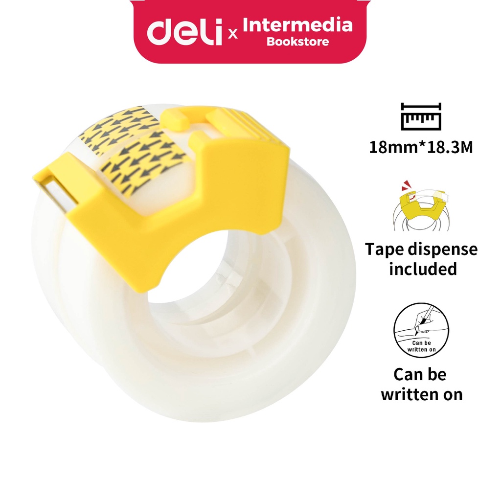 

Deli EA30611 selotip transparan 18mm * 20y * 50um putih