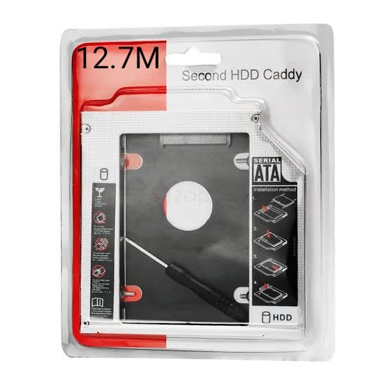 CADDY | SECOND HDD CADDY CENTROO SATA  FOR LAPTOP (GREY BLACK)