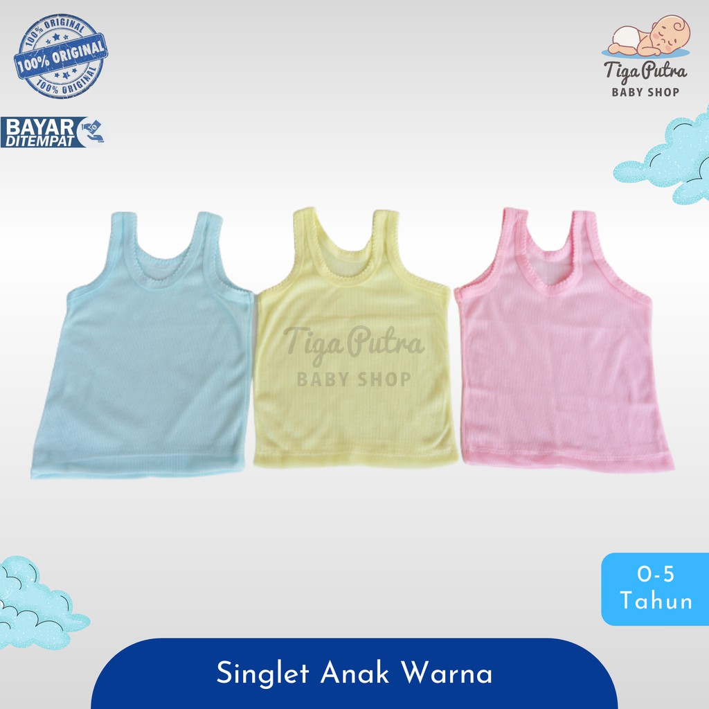 Singlet Pakaian Dalam Kaos Bayi Warna Baru Lahir