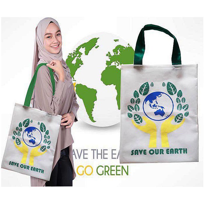 

Goodie Bag Save Our Earth Tas Tenteng Tote Go Green Hari Bumi Lingkungan Hidup - PRD 1017