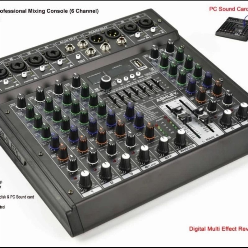 Mixer Ashley 6 channel SoundCard Bluetooth Original Samson 6