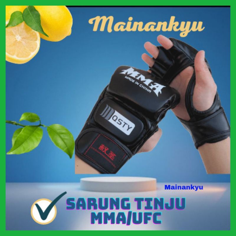 (MAINANKYU) Sarung Tinju MMA UFC Boxing Muay Thai Leather Glove