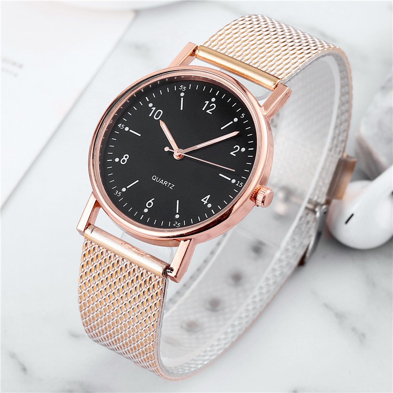 Jam Tangan Analog Quartz Strap Rantai Pasir Untuk Pria Dan Wanita Casual Fashion Import