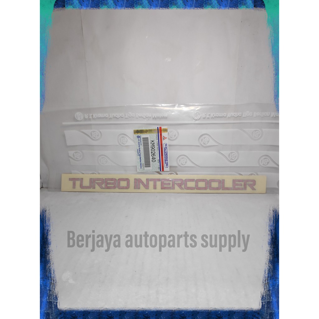 Stiker Turbo Intercooler Part Mitsubishi Fuso Canter / 220PS  Original KTB