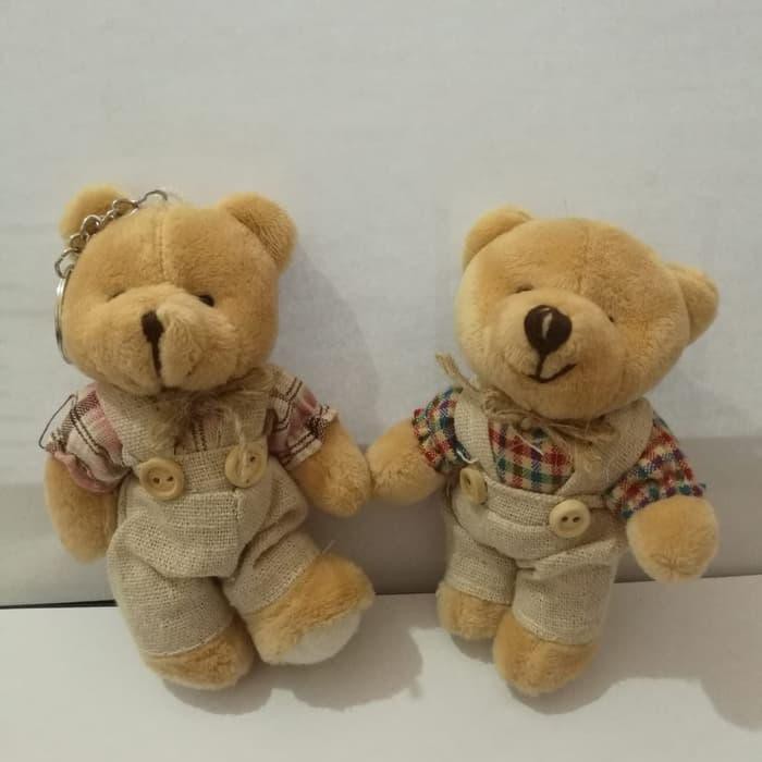 Murah Gantungan Kunci Tas Boneka Teddy Bear Keychan Beruang Kotak Lucu Berkualitas